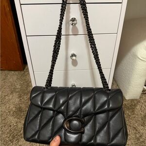 Coach Black Quilted Shoulder Bag